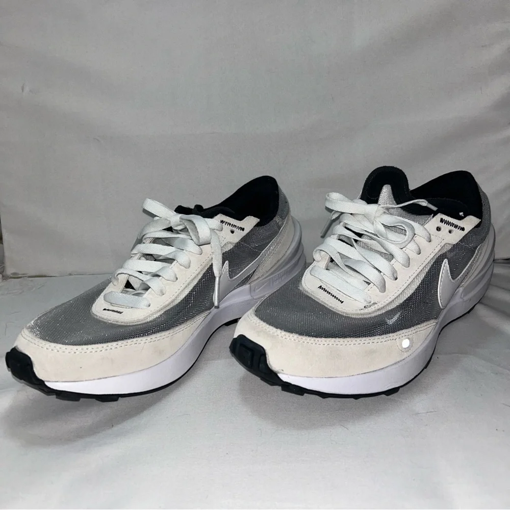 Nike Sneakers Waffle One Dual Tone Mesh Upper White Black Cream Shoes DC0481 100